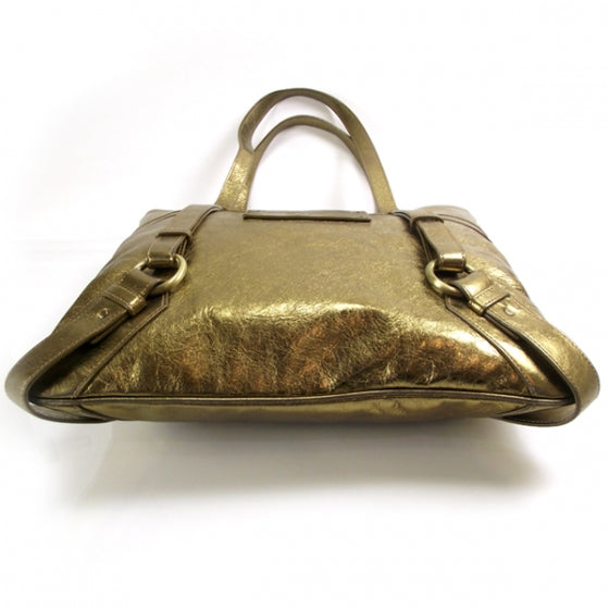 Burberry Leather Flat Portrait Tote Gold 5 of 11