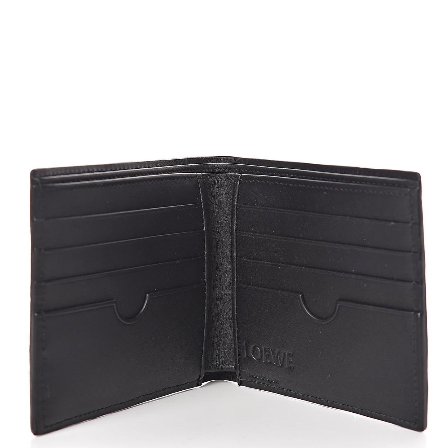 Calfskin Puzzle Bi-fold Wallet Deep Blue Green