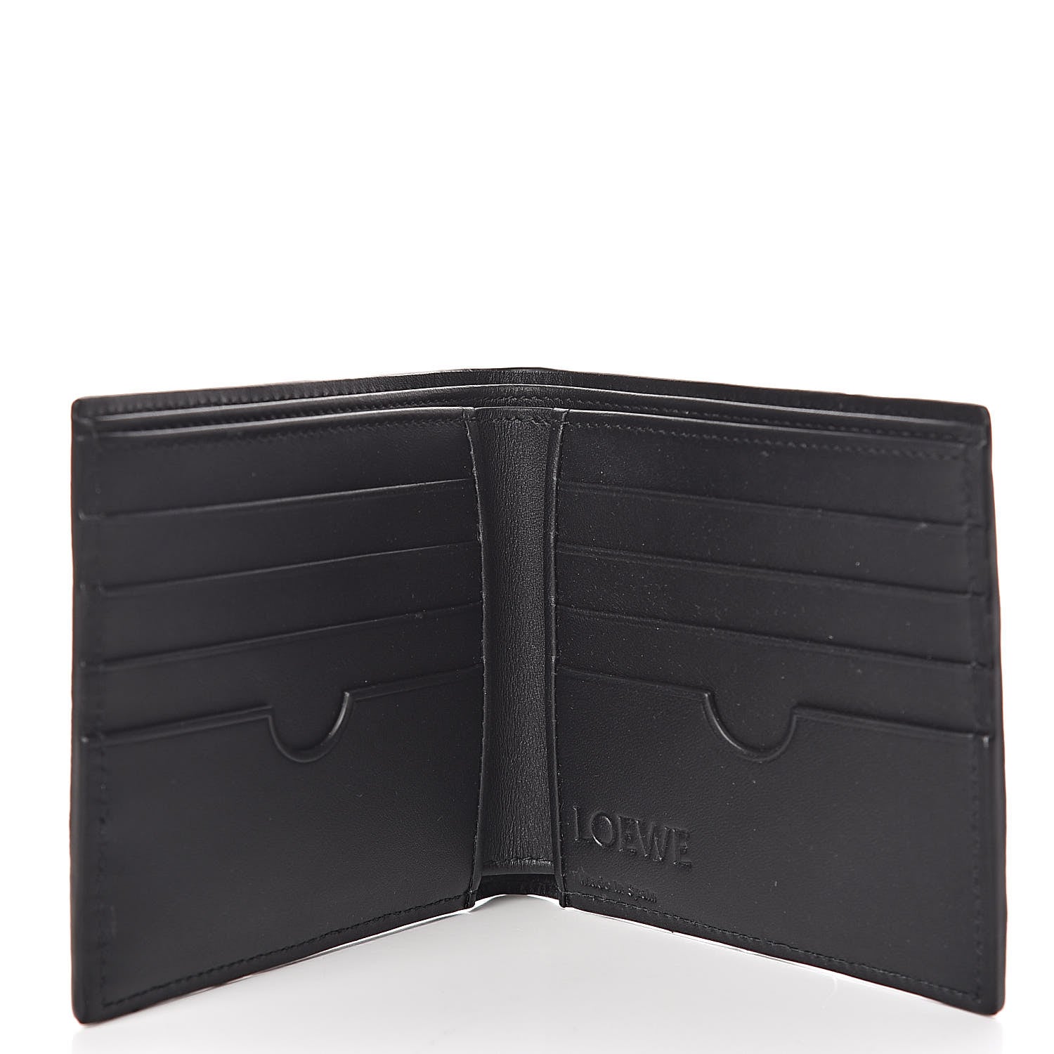 Loewe Calfskin Puzzle Bi-fold Wallet Deep Blue Green 5 of 8