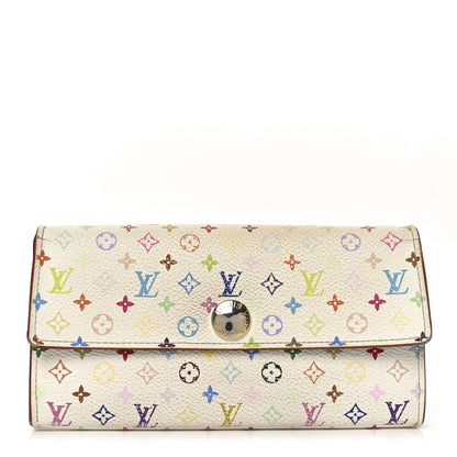 Louis Vuitton Monogram Multicolor Sarah Wallet White Eglantine 1 of 9