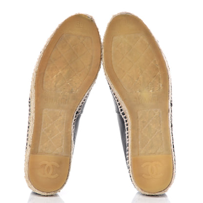 Chanel Lambskin CC Espadrilles 36 Black 7 of 14