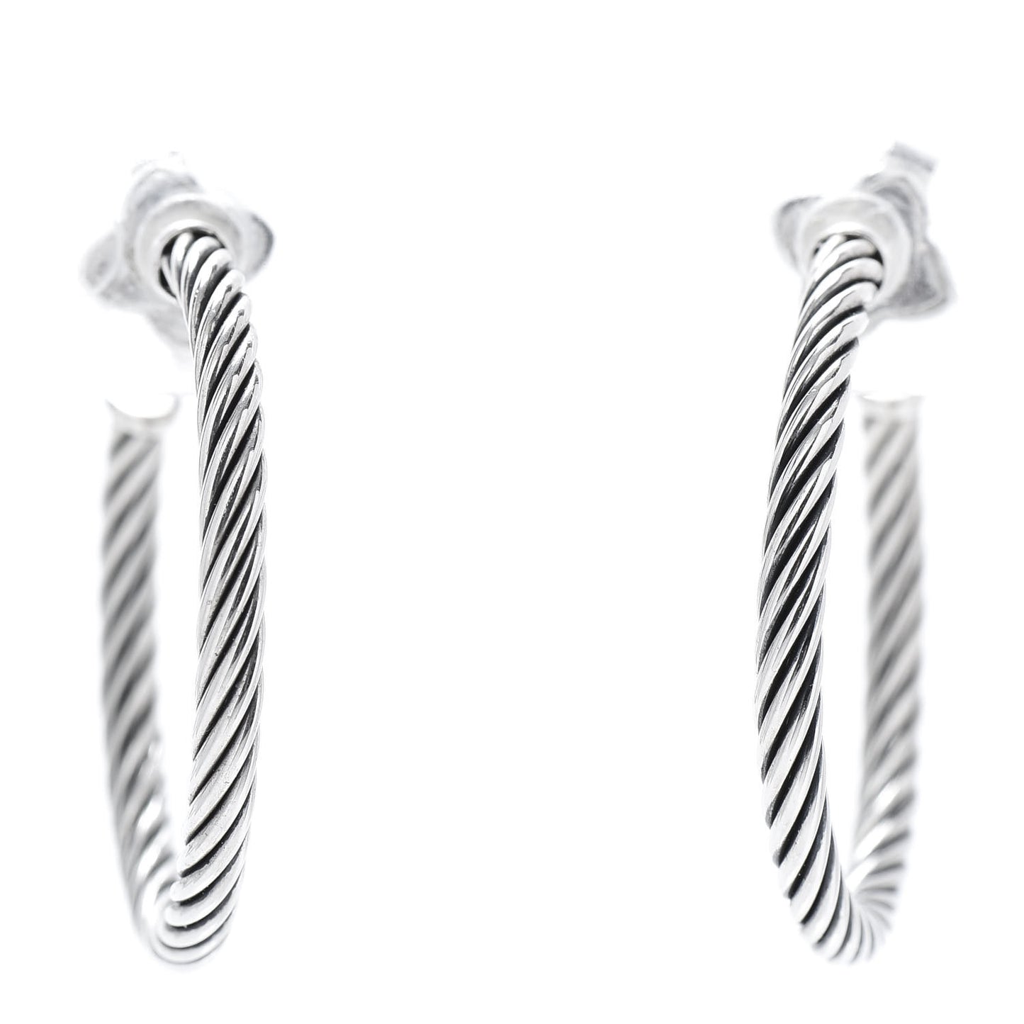 Sterling Silver Small Cable Classics Hoop Earrings