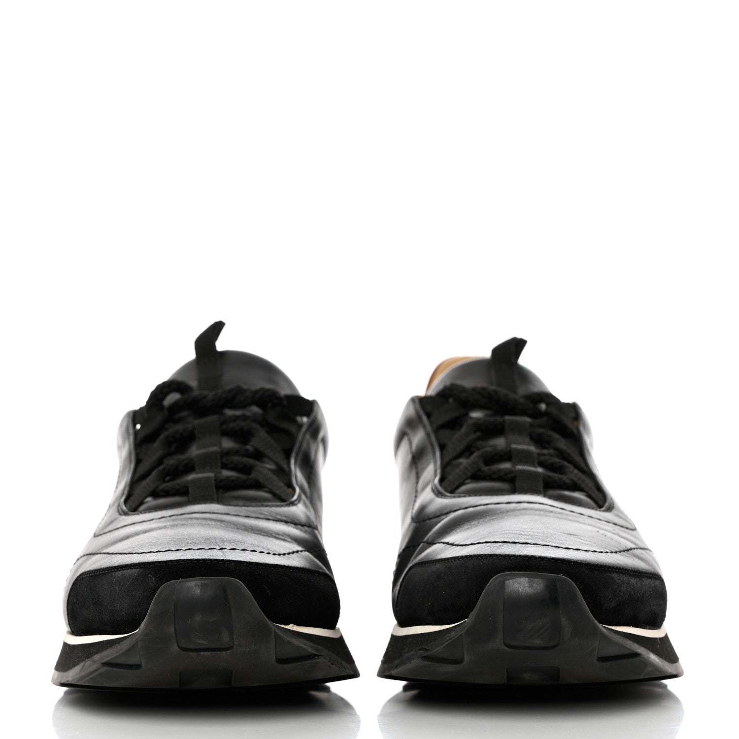 Hermes Calfskin Mens Miles Sneakers 42.5 Black 2 of 10