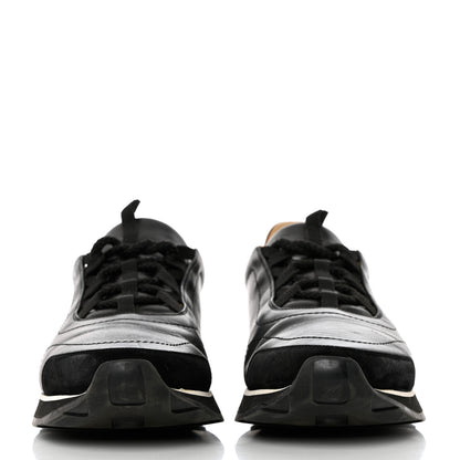Hermes Calfskin Mens Miles Sneakers 42.5 Black 2 of 10