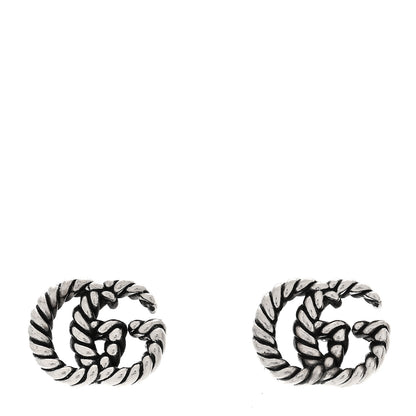Gucci Sterling Silver Torchon Double G Earrings 1 of 5