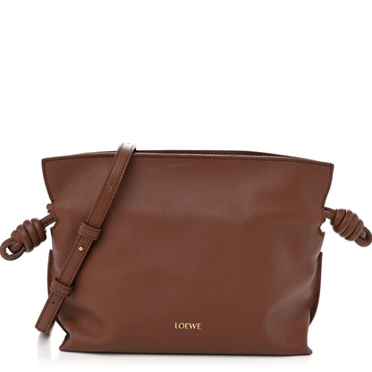 Loewe X SUNA FUJITA Nappa Flamenco Knot Clutch Havana 1 of 10