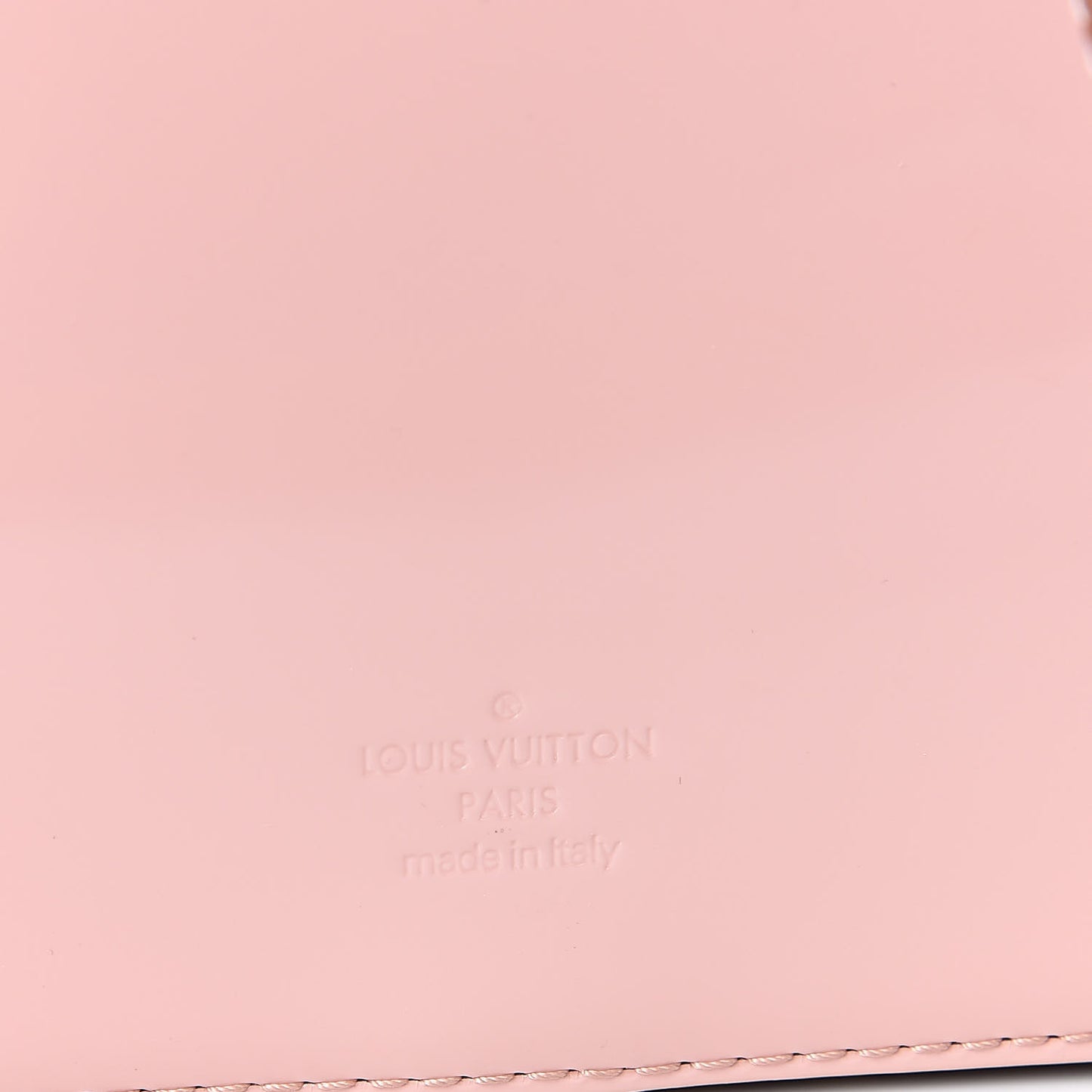 Patent Calfskin Monogram Cherrywood BB Rose Ballerine