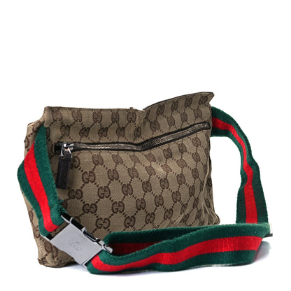 Gucci GG Monogram Double Pocket Belt Bag Dark Brown 4 of 39