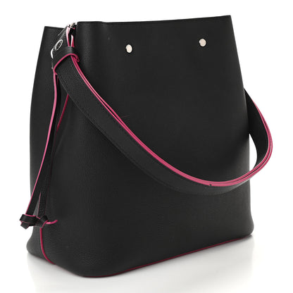 Louis Vuitton Calfskin Lockme Bucket Black 3 of 11