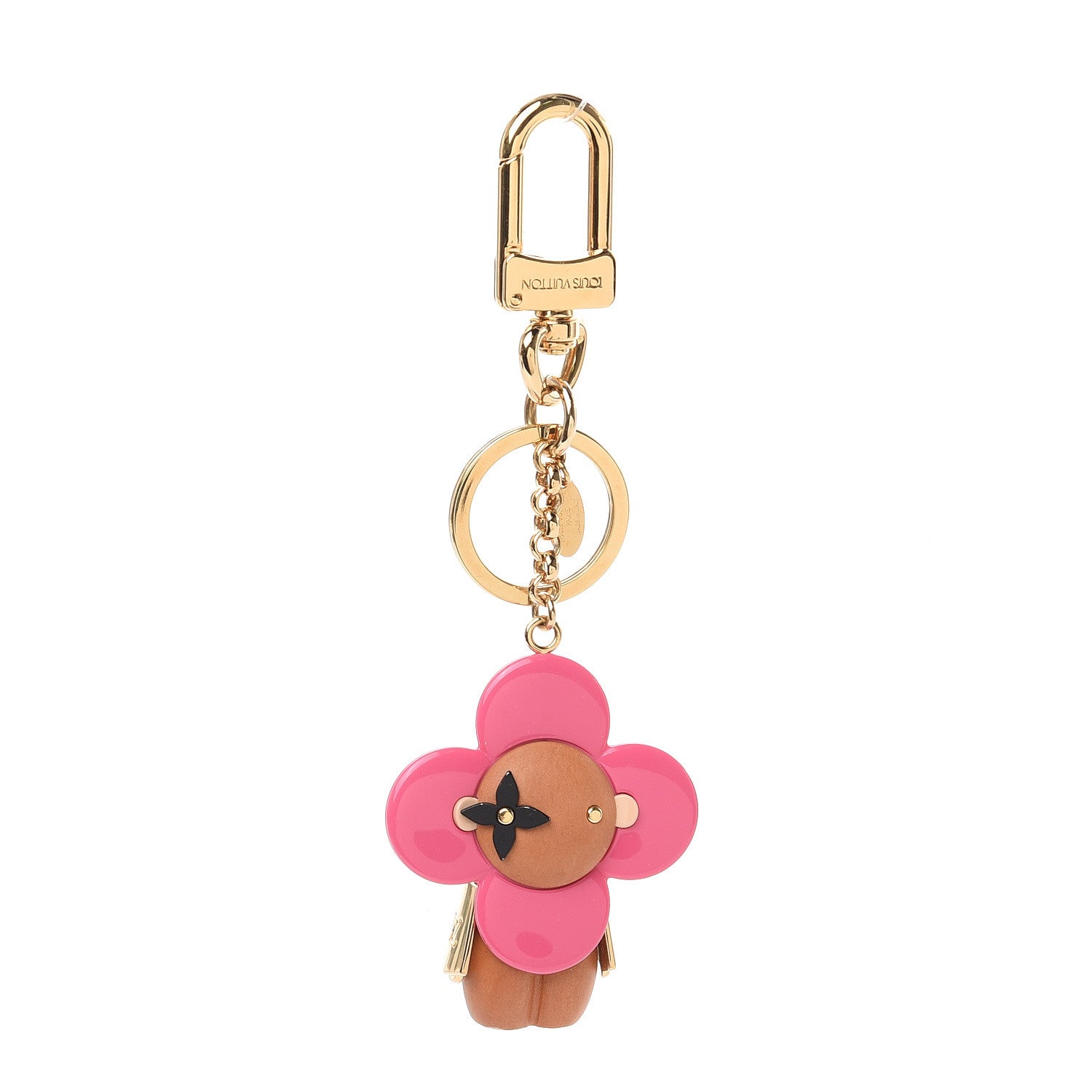 Louis Vuitton Resin Wood Vivienne Bag Charm Pink 1 of 3