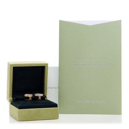 Van Cleef & Arpels 18K Yellow Gold Mother of Pearl Vintage Alhambra Earrings 4 of 5