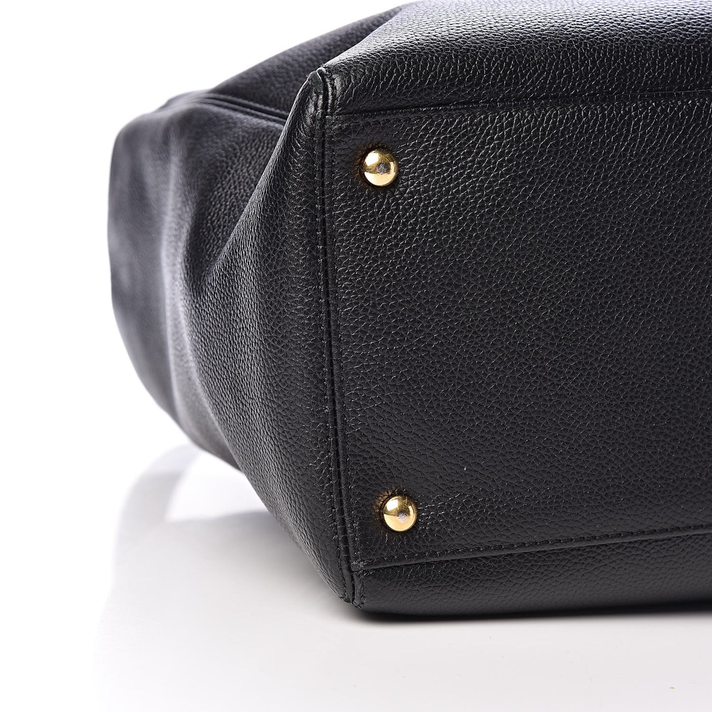 Calfskin Cerf Shopper Tote Black