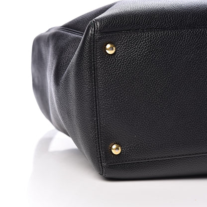 Chanel Calfskin Cerf Shopper Tote Black 6 of 12