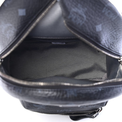MCM Visetos Side Stud Mini Stark Backpack Black 5 of 10