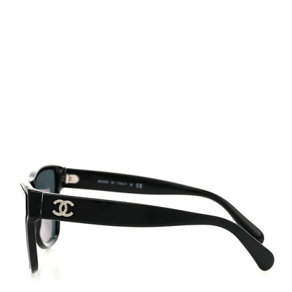 Chanel Acetate Polarized Square CC Sunglasses 5380 Black 3 of 8