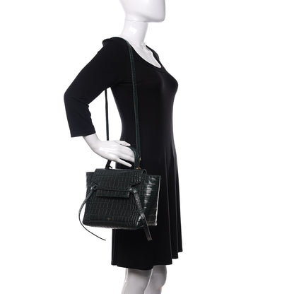 Celine Calfskin Crocodile Embossed Micro Belt Bag Amazone 2 of 9