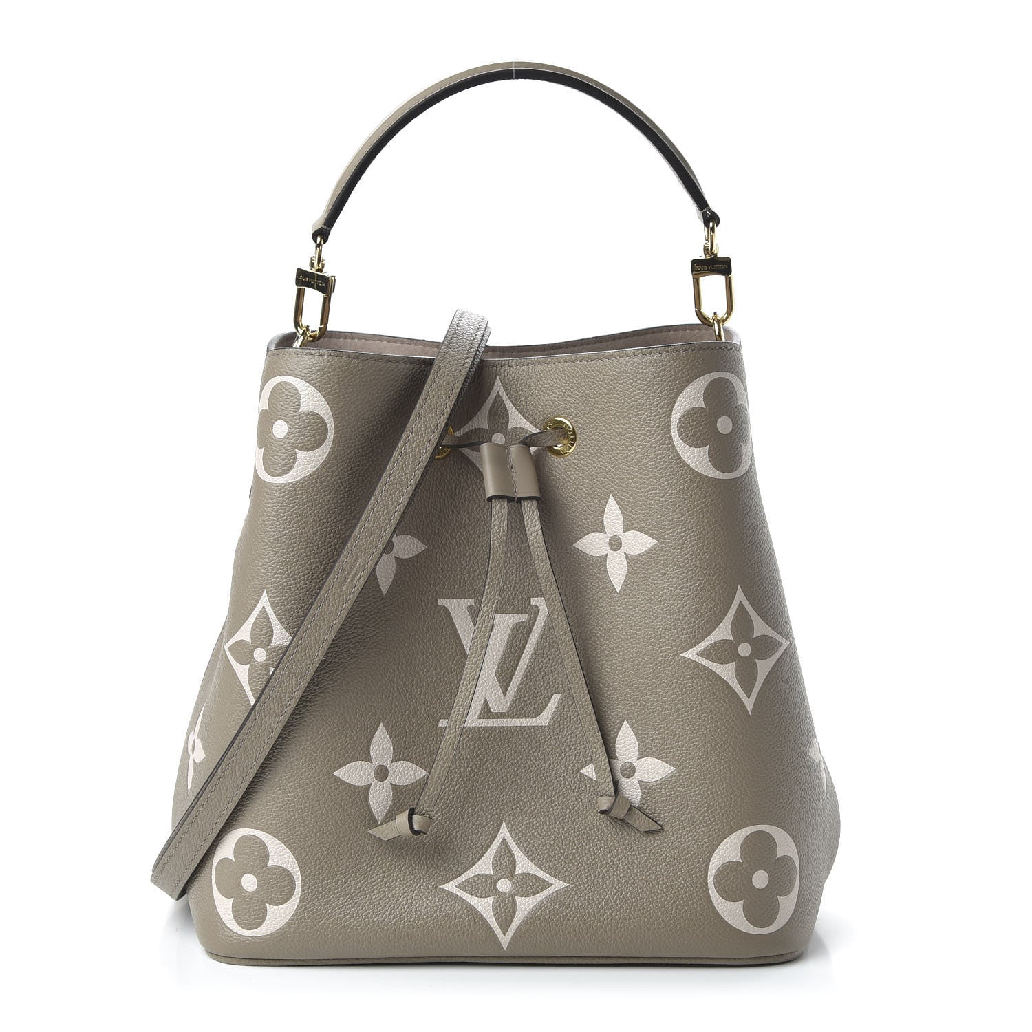 Louis Vuitton Empreinte Monogram Giant Neonoe MM Tourterelle Creme 3 of 10