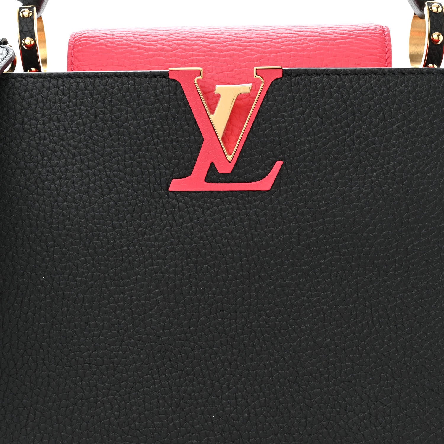 Louis Vuitton Taurillon Capucines MM Black Rose Berlingot 7 of 10