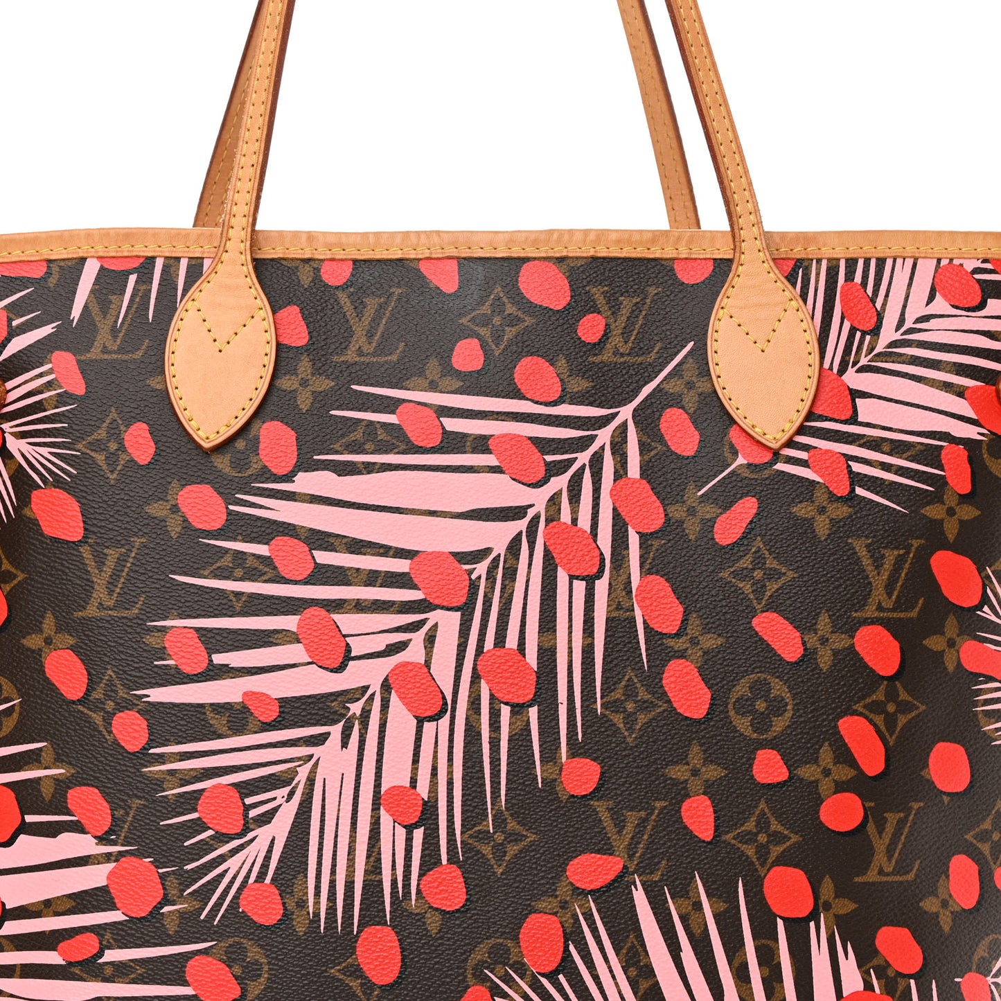 Monogram Jungle Dots Neo Neverfull MM Sugar Pink Poppy
