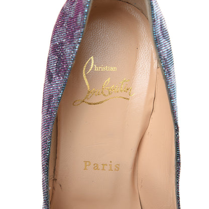 Christian Louboutin Lame Leopard Highness 160 Pumps 38.5 Turquoise Violet 7 of 10