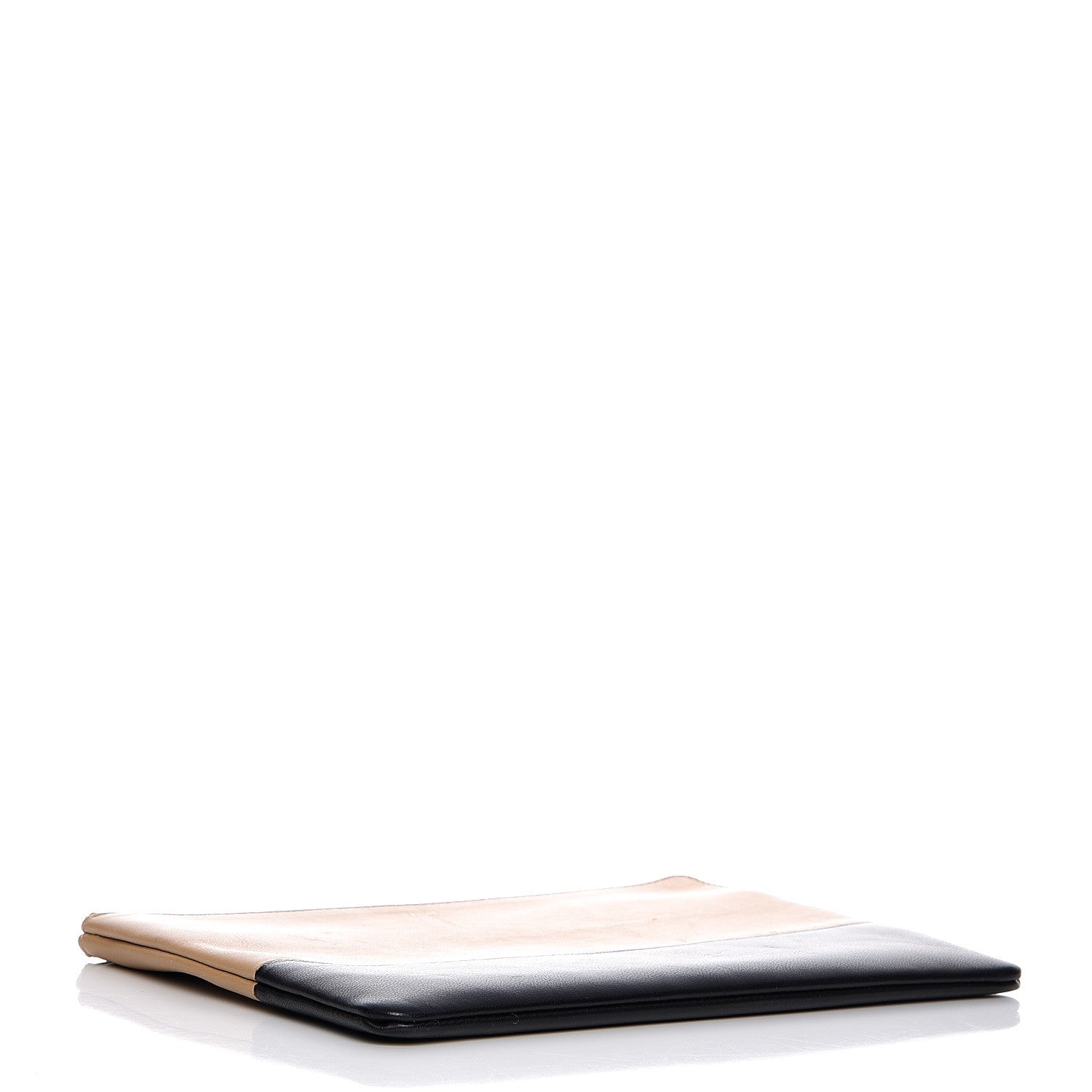 Celine Lambskin Bi-Color Solo Clutch Pouch Nude 4 of 8