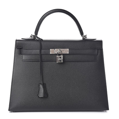 Hermes Epsom Kelly Sellier 32 Black 1 of 36