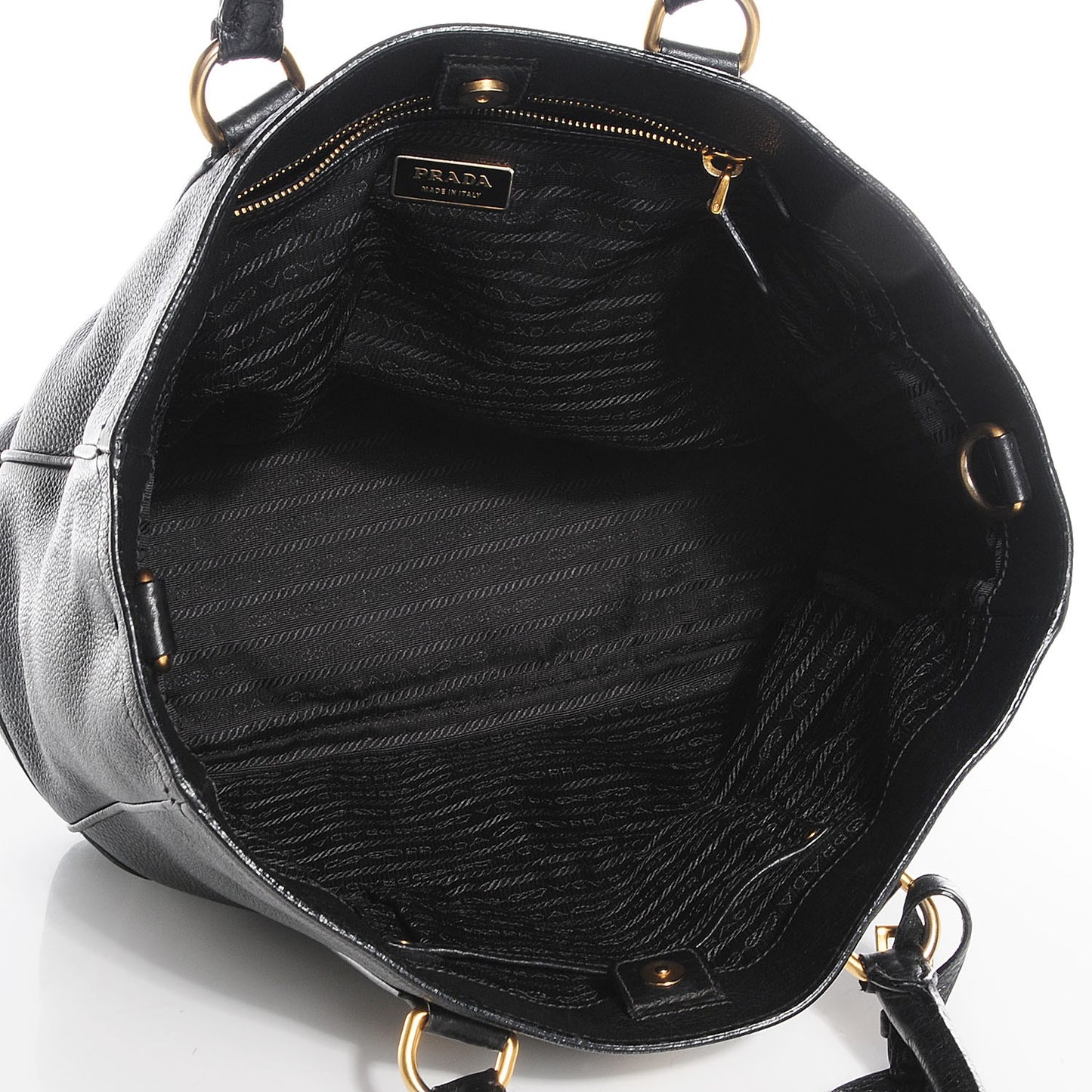 Vitello Daino Tote Nero Black