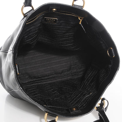 Prada Vitello Daino Tote Nero Black 5 of 8