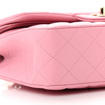 Chanel Lambskin Quilted Small Double Flap Pink 9 of 12