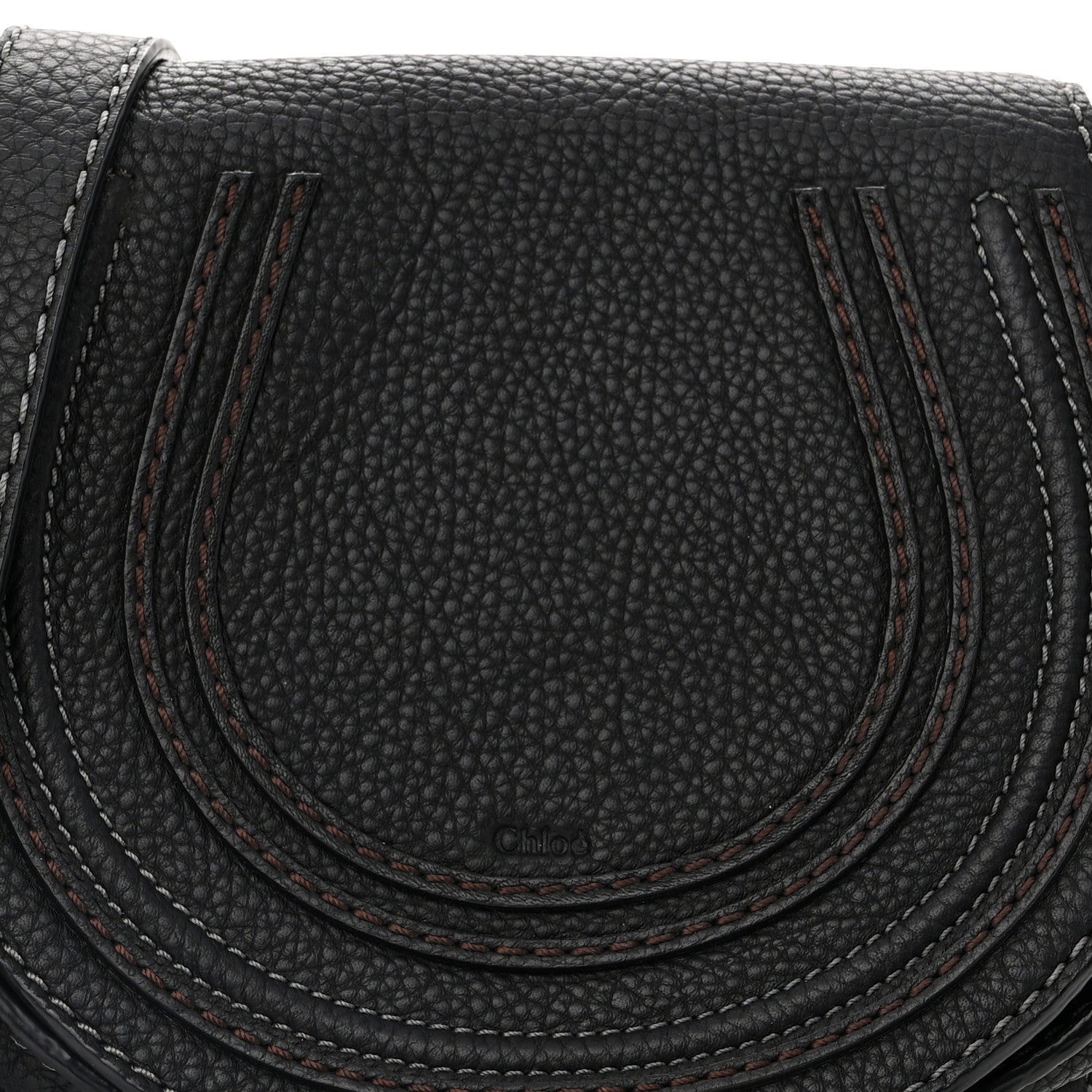 Chloe Calfskin Mini Marcie Round Crossbody Bag Black 7 of 10