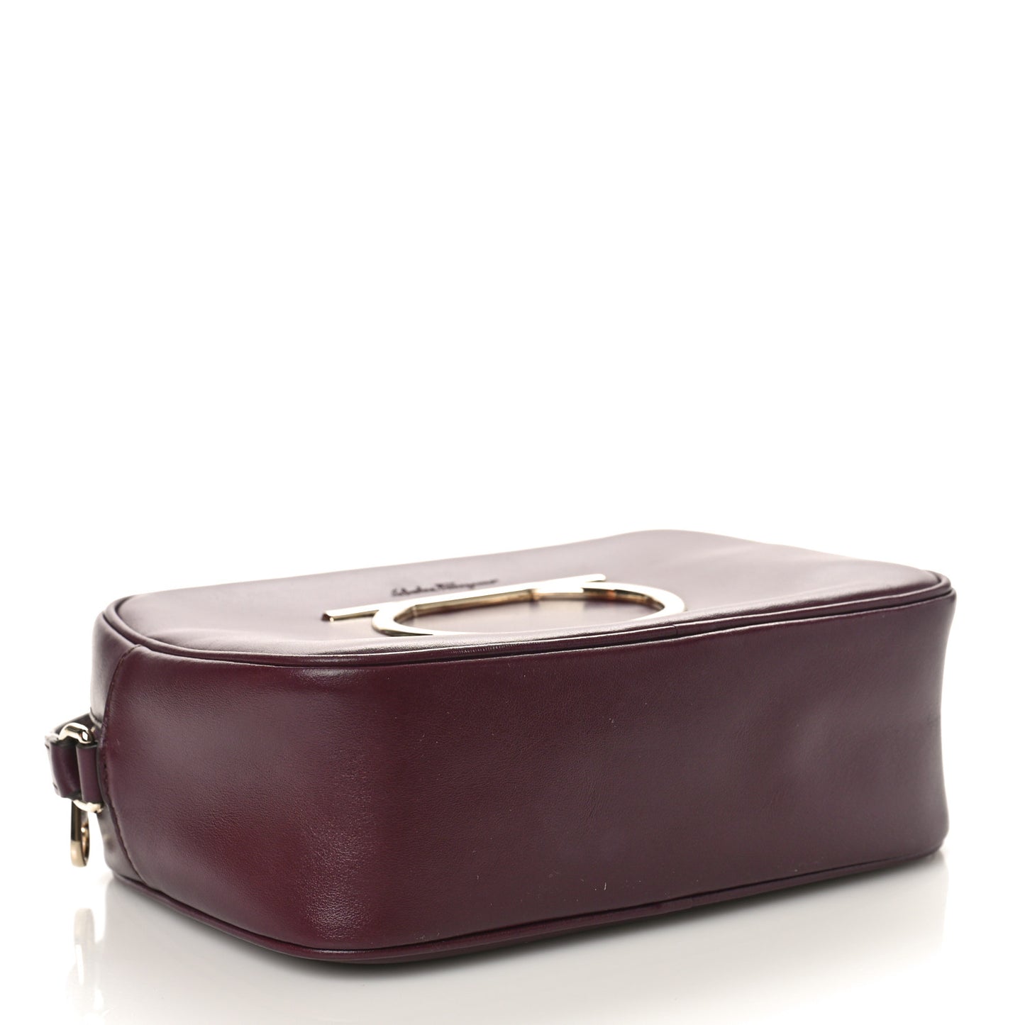 Calfskin Vela Camera Crossbody Bag Burgundy