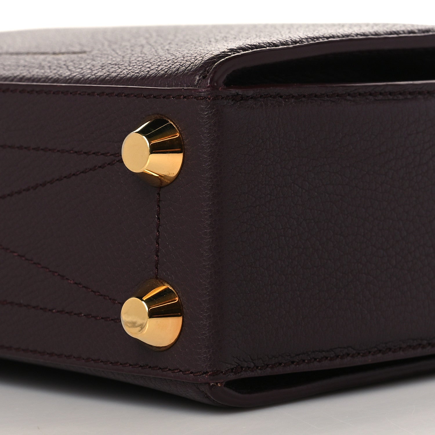 Alexander McQueen Fine Grain Goatskin Box Shoulder Bag 19 Bordeaux 10 of 10