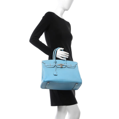 Hermes Epsom Candy Birkin 35 Celeste Mykonos 2 of 38
