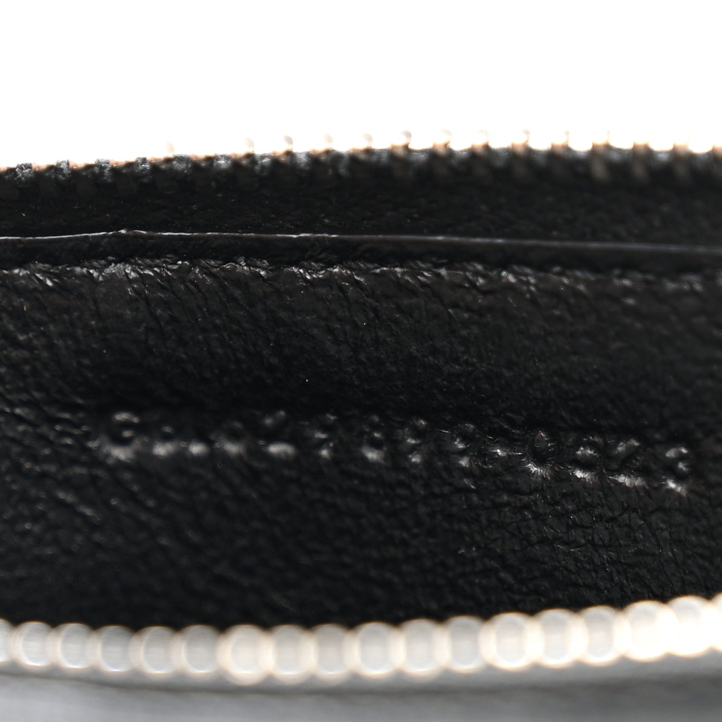 Grained Calfskin Monogram 5 Fragments Zip Pouch Card Holder Black