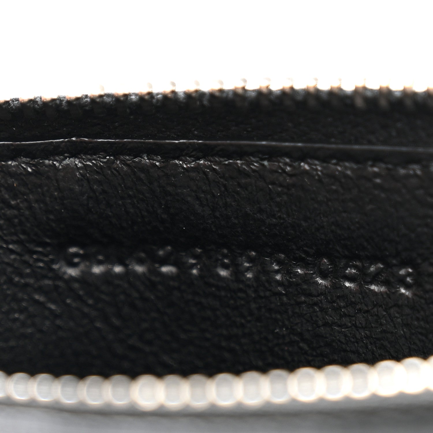 Saint Laurent Grained Calfskin Monogram 5 Fragments Zip Pouch Card Holder Black 7 of 8