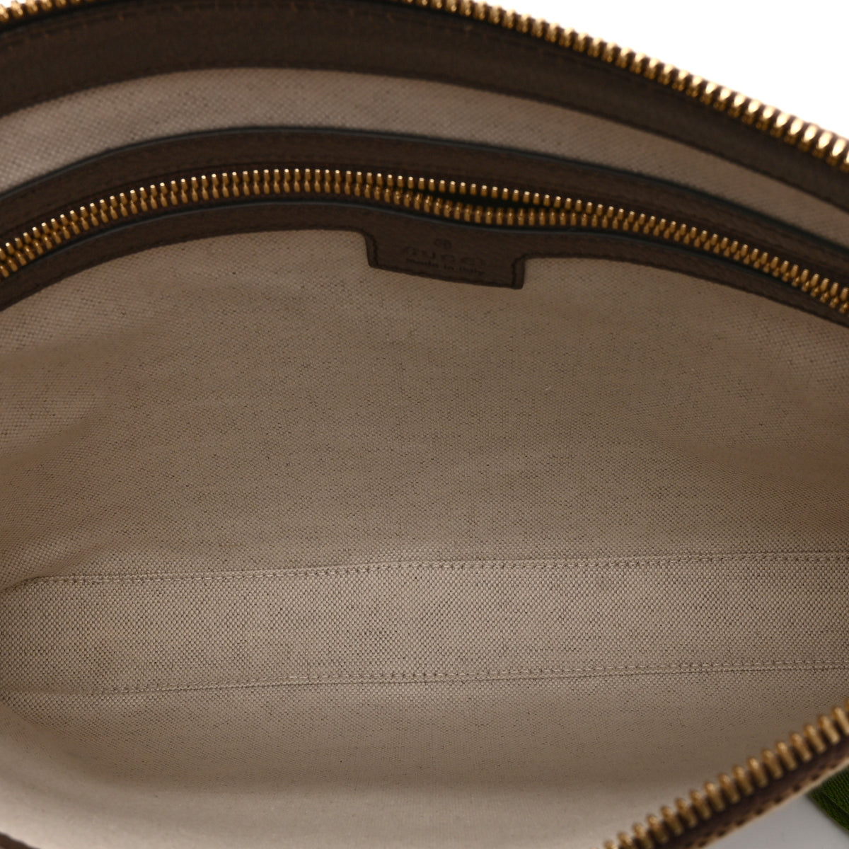Gucci Monogram Jumbo GG Textured Dollar Calfskin Web Wristlet Messenger Bag Camel Ebony New Acero 5 of 11