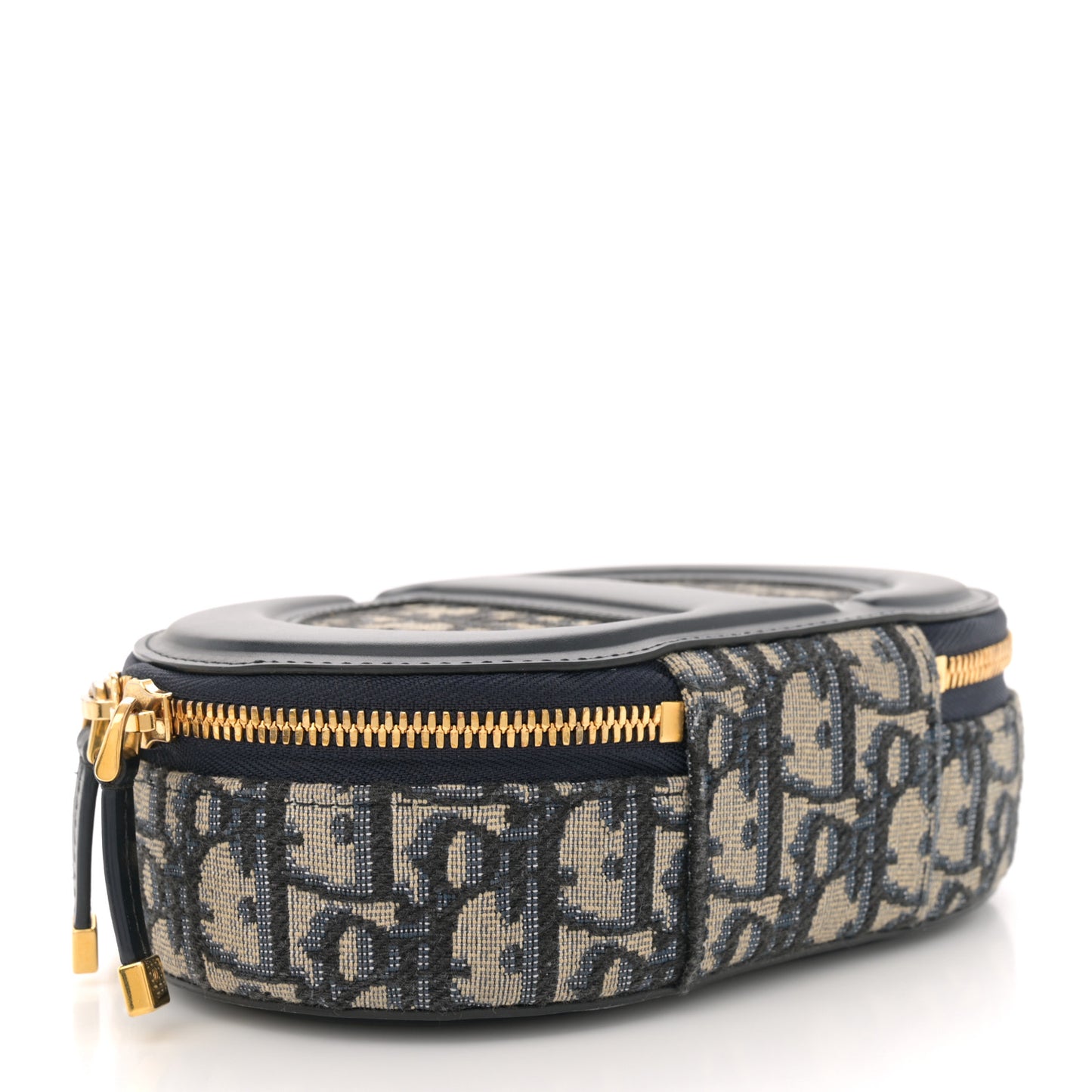 Oblique CD Signature Oval Crossbody Camera Bag Blue Multicolor