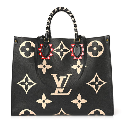 Louis Vuitton Empreinte Monogram Giant Crafty Onthego GM Black Creme 1 of 9