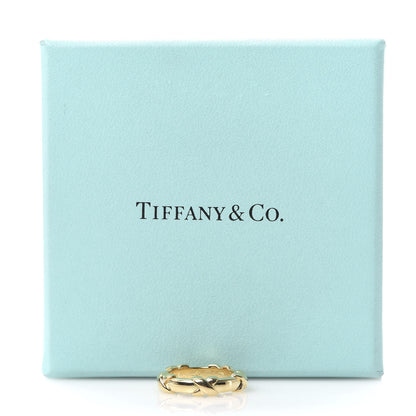 Tiffany 18K Yellow Gold Signature X Band Ring 48 4.5 5 of 5
