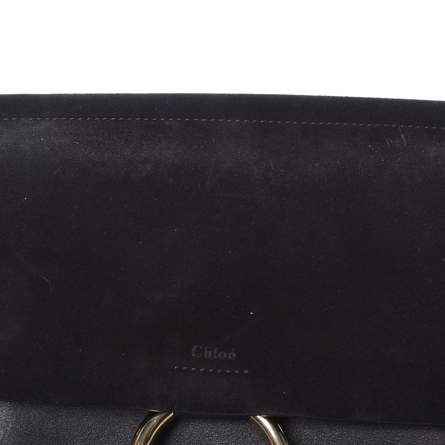 Suede Calfskin Medium Faye Shoulder Bag Black