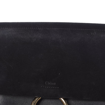 Chloe Suede Calfskin Medium Faye Shoulder Bag Black 16 of 18
