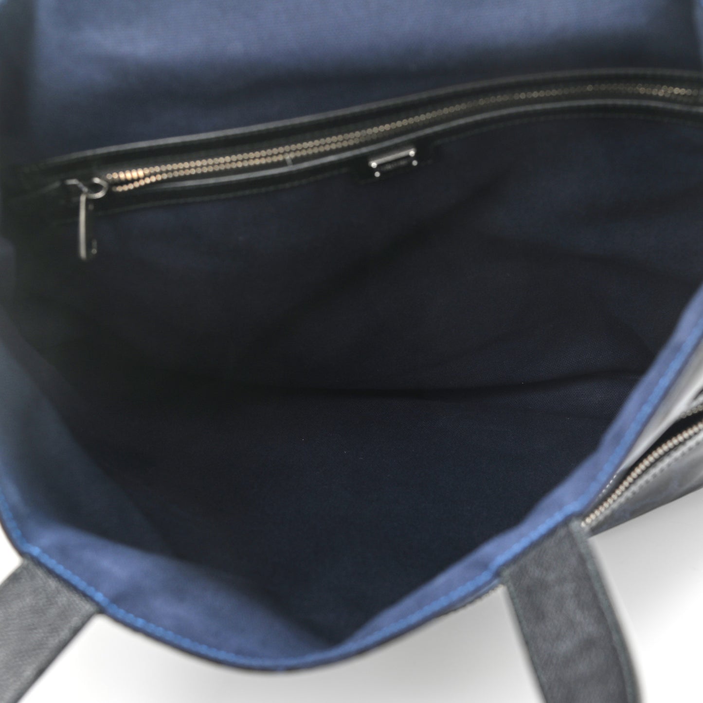 Nylon Leopard Reversible Tote Navy Black