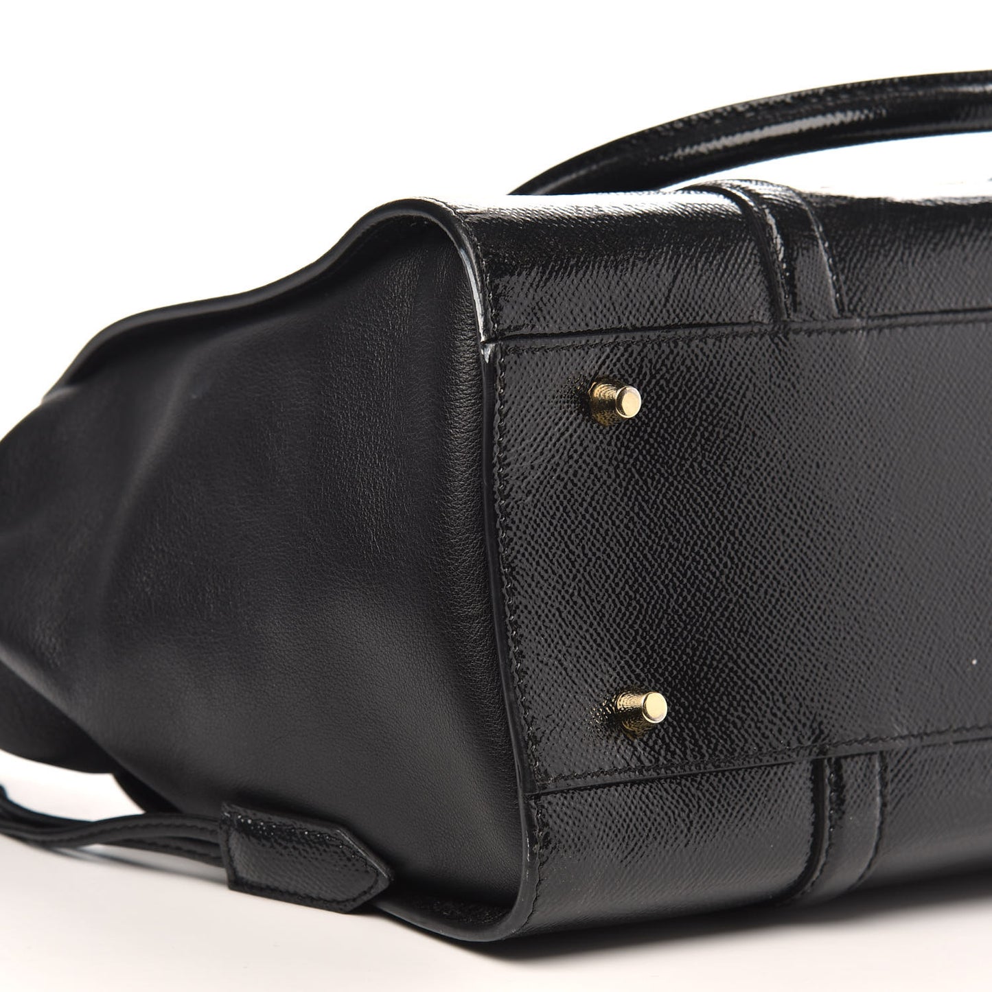 Patent Calfskin Medium Dinton Tote Black