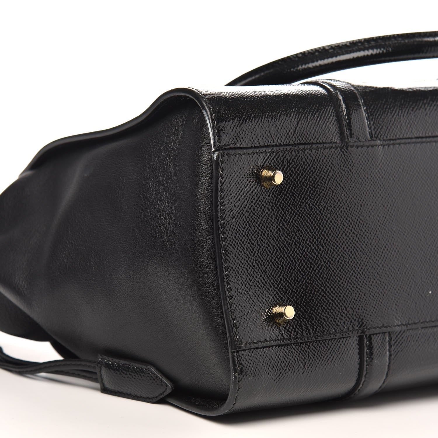 Burberry Patent Calfskin Medium Dinton Tote Black 8 of 10