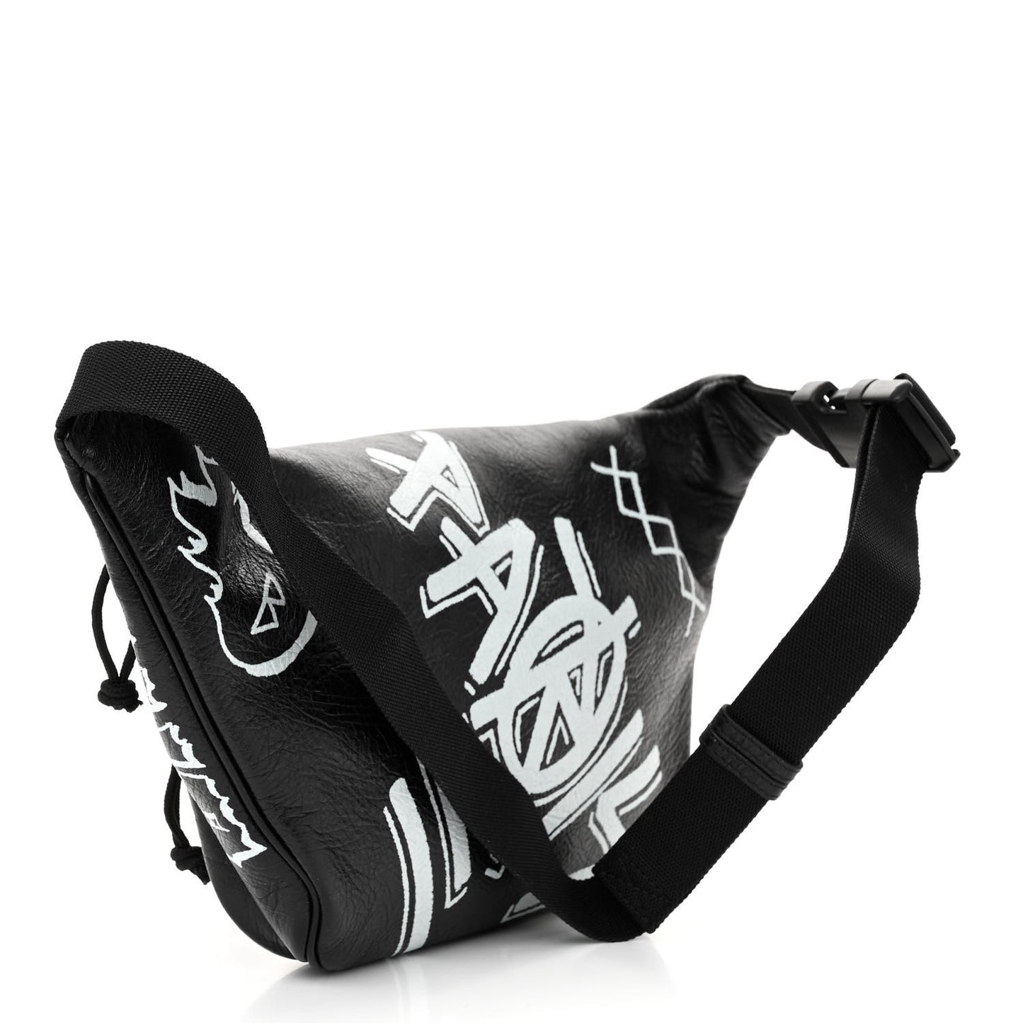 Agneau Arena Graffiti All Over Explorer Belt Bag Black White