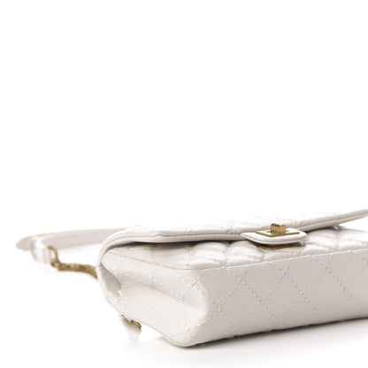 Chanel Aged Calfskin Quilted 2.55 Reissue Flap Belt Bag White 6 of 10