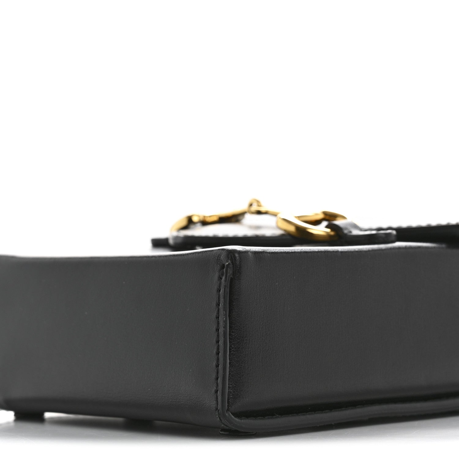 Gucci Boarded Plutone Calfskin Mini Horsebit 1955 Crossbody Bag Black 10 of 10