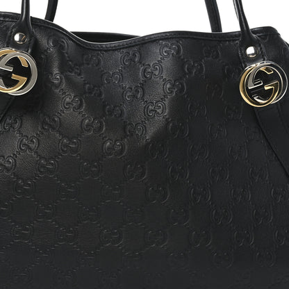 Gucci Guccissima Medium GG Twins Shoulder Bag Black 7 of 9