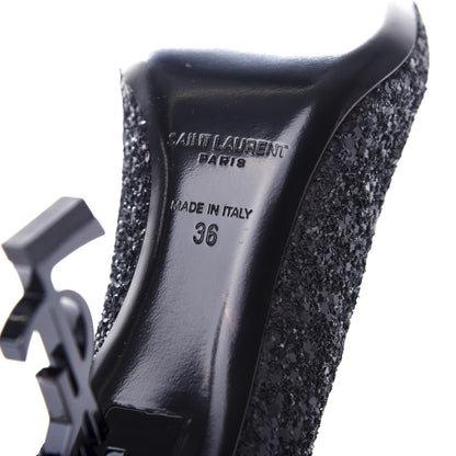 Saint Laurent Glitter Opyum 100 Pumps 36 Black 8 of 10