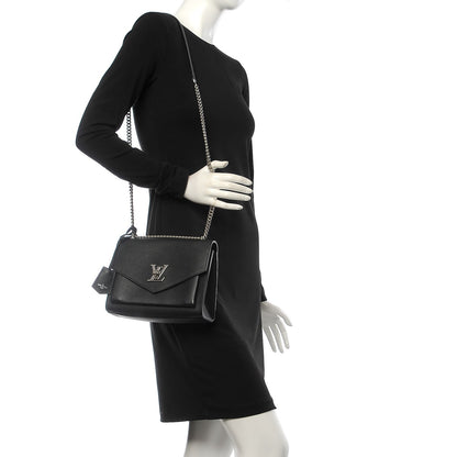 Louis Vuitton Soft Calfskin My Lockme Chain Bag BB Black 2 of 8